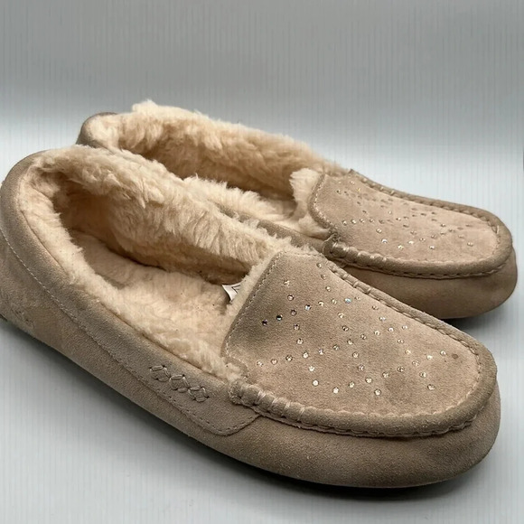 UGG Australia Classic Tan SHEEPSKIN MOCCASIN SLIPPERS 1012885H - Picture 5 of 10